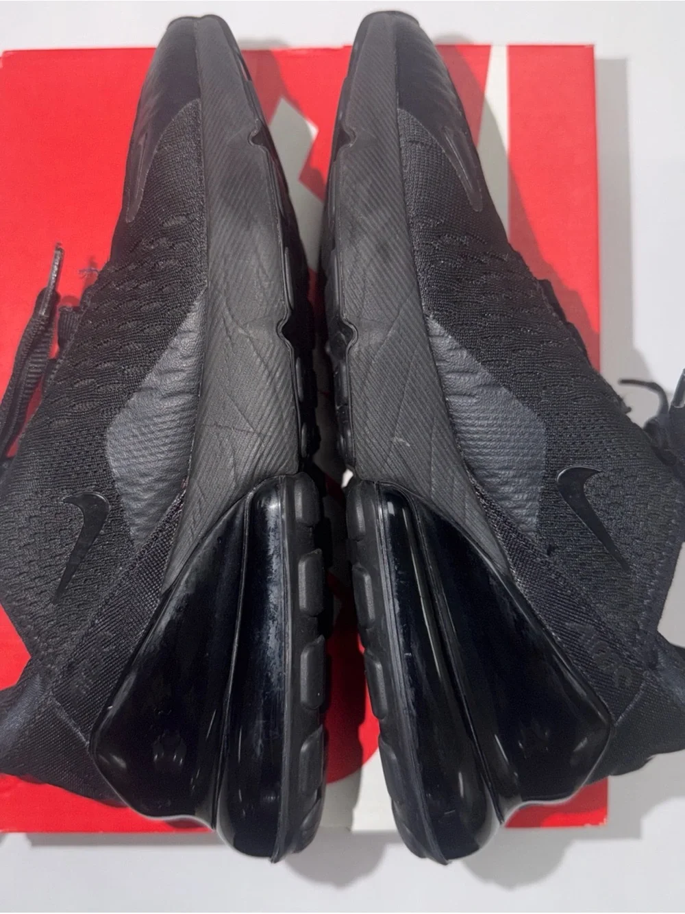 Nike Air Max 270 4.5 Youth Black Running Sneakers with Air Cushion